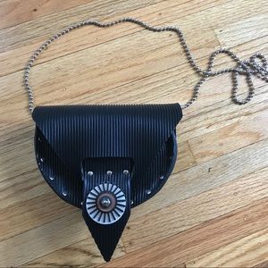 Urban outfitters black purse rubber steampunk